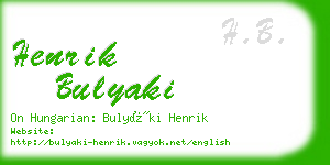 henrik bulyaki business card